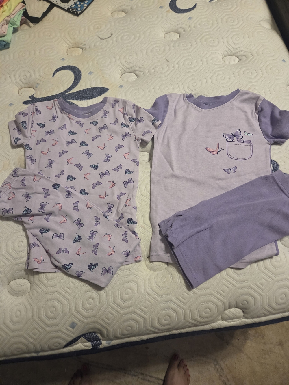 Kirkland Signature Lavender Butterfly Kids Pajama Sets - Short & Long Sleeve
